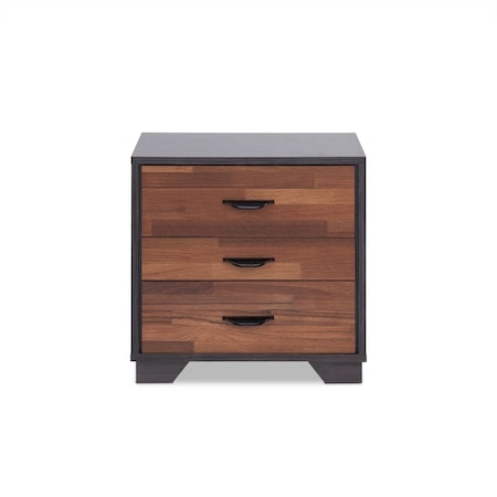Made-To-Order 18.9 x 19.69 x 15.75 in. Walnut & Espresso Nightstand MA3112437